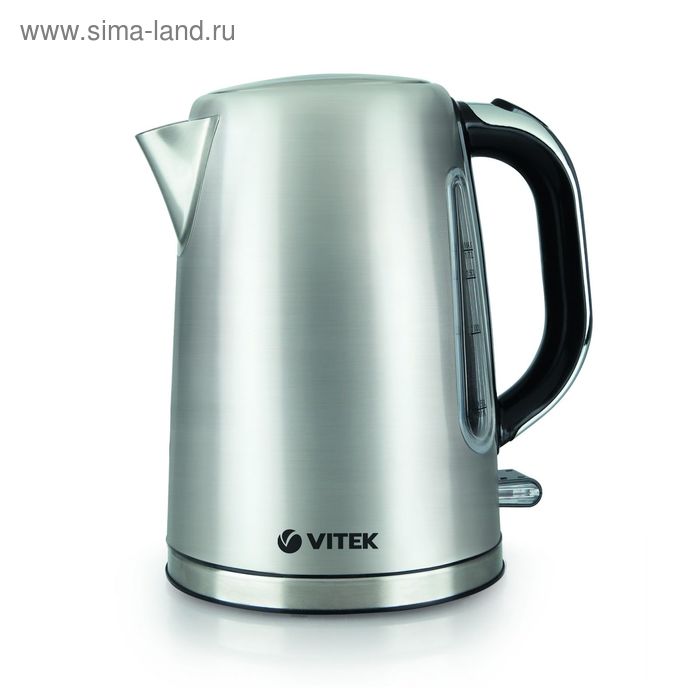 Чайник электрический Vitek VT-7010SR, 1.7 л, 2200 Вт, серебристый - Фото 1
