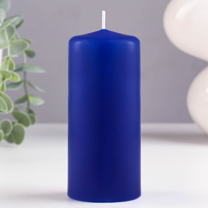 Свеча - цилиндр ароматическая &quot;Лаванда&quot;, 5х11,5см, 25 ч, 115 г, синяя