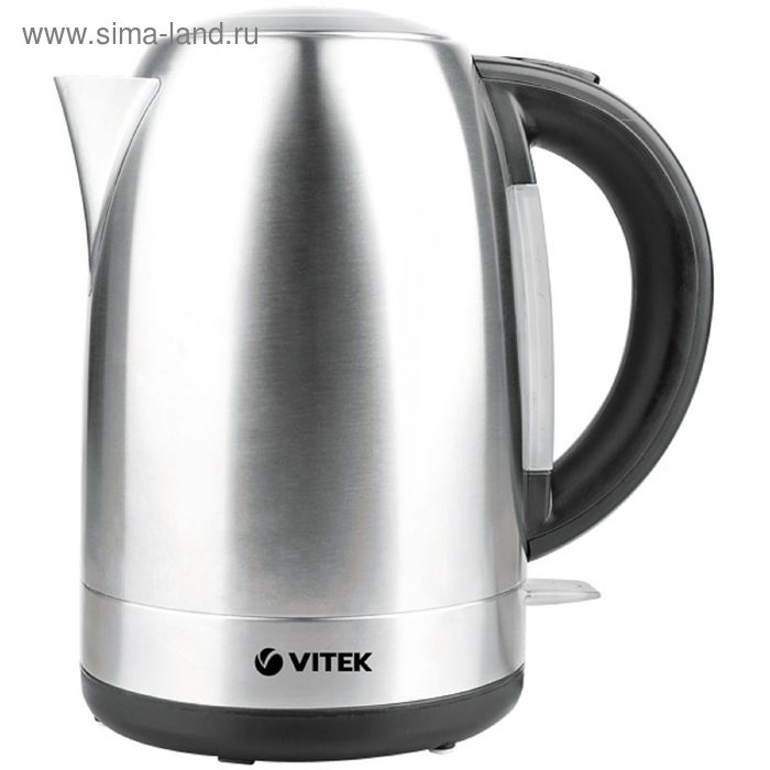 Чайник электрический Vitek VT-7021SR, металл, 1.7 л, 2200 Вт, серебристый - Фото 1