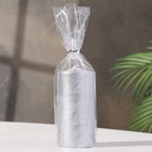 Свеча - цилиндр, 6x12,5 см, 35 ч, 275 г, серебряный рельеф - Фото 2
