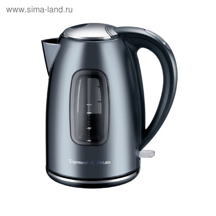 Чайник электрический Zigmund & Shtain KE-27SP, металл, 1.7 л, 2200 Вт, подсветка, серый - Фото 1