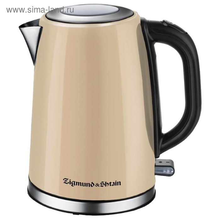 Чайник электрический Zigmund & Shtain KE-717, металл, 1.7 л, 2200 Вт, бежевый - Фото 1