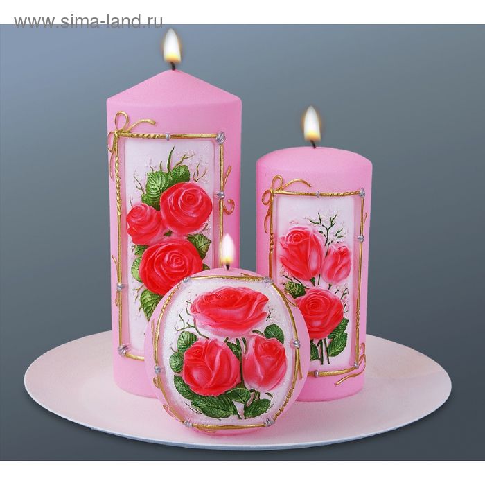 Набор свечей "букет роз" - Фото 1