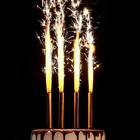 Свечи фонтаны для торта "Золотые искры", 12,5 см, 40 секунд, 4 шт - фото 8288641