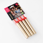 Свечи фонтаны в торт «Золотые искры», 4 шт., 12.5 см, горение 40 сек. - Фото 3