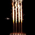 Свечи фонтаны для торта "Золотые искры", 17,5 см, 60 секунд, 4 шт - фото 8546125