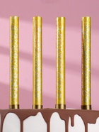 Свечи фонтаны в торт «Золотые искры», 4 шт., 17.5 см, горение 60 сек. - Фото 6