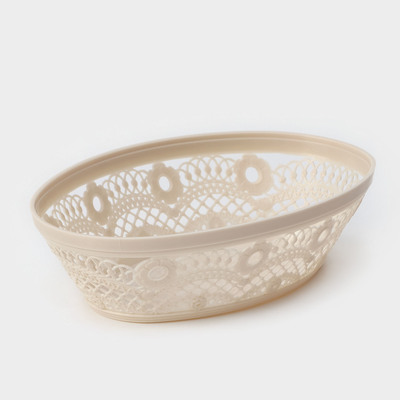 Ваза для хлеба и фруктов Альтернатива «Кружево», пластик, 23.2×16×6 см, МИКС