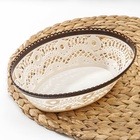 Корзинка для хлеба и фруктов Альтернатива «Кружево», пластик, 23×17×6.5 см, МИКС 1598208