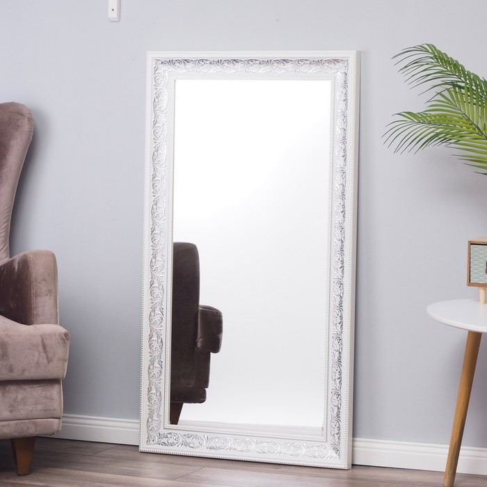 Зеркало «Престиж»,  настенное белое, 63×110 см - Фото 1
