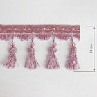 Тесьма с бусинками, 10 см, 12 ± 1 м, цвет розовый - Фото 2