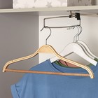 Вешалка-плечики для одежды с перекладиной Доляна, размер 44-46, антискользящее покрытие, цвет светлое дерево - Фото 1