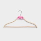 Плечики - вешалка для одежды Доляна, 44×23 см, деревянная сорт А, с перекладиной, антискользящее покрытие, светлое дерево - Фото 5