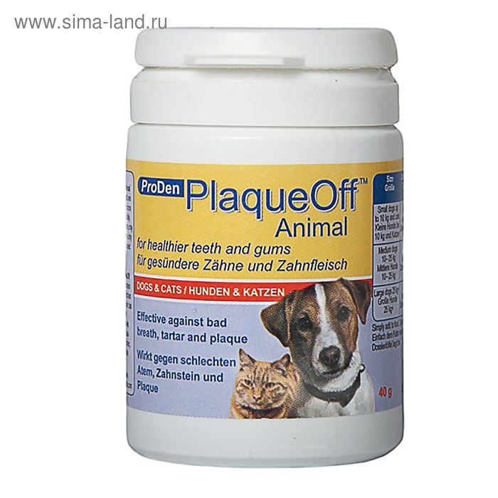 Средство для профилактики зубного камня ProDen PlaqueOff для кошек и собак, 180 г - Фото 1