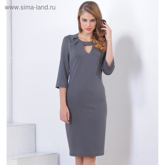 Платье женское 5101а цвет черный/серый, р-р 48 - Фото 1