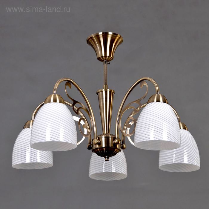 Люстра "Пандора" 5 ламп 60W Е27 античная бронза - Фото 1