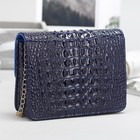 Сумка женская на магните "Луиза", 1 отдел, длинная цепочка, синяя - Фото 2