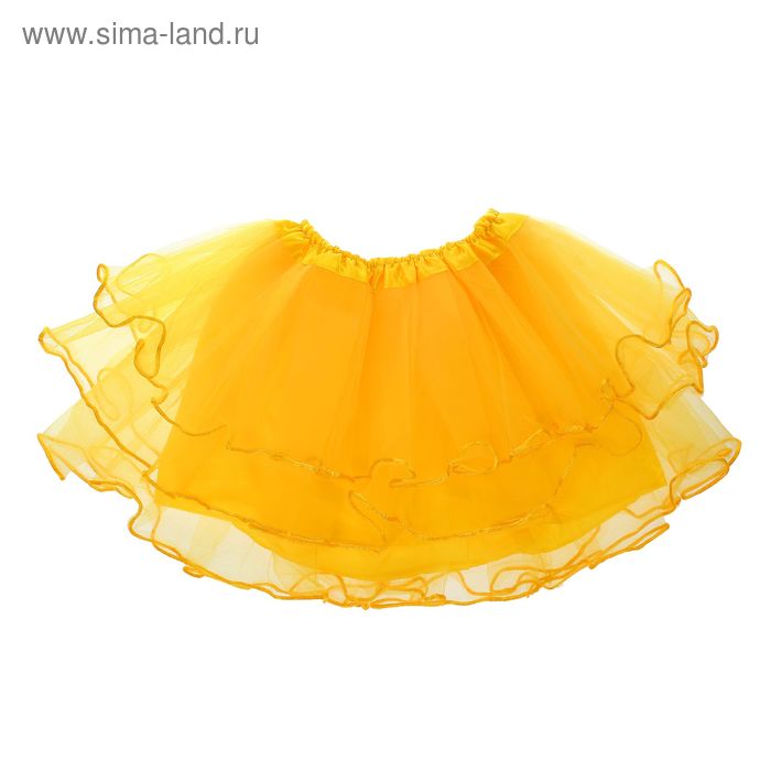 Карнавальная юбка 4-х слойная 4-6 лет, цвет желтый - Фото 1