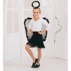 Карнавальный набор "Ангел", 2 предмета: крылья, нимб, цвет чёрный, 3-5 лет - Фото 1