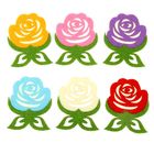 Набор декора для творчества войлок "Роза" (набор 6 шт) 11,5х12 см - Фото 2