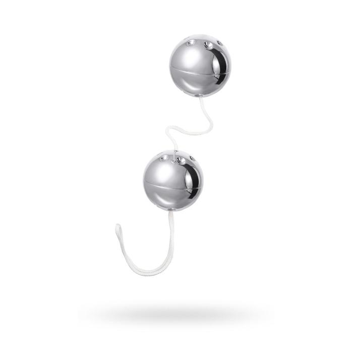 Вагинальные шарики Dream Toys Silver Balls, 2 шт., d=3,5 см, серебристые - Фото 1
