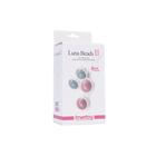 Вагинальные шарики Lovetoy Luna Beads II, 2 шт, 8,8 см, d=3,5 см, серо-белые - Фото 3