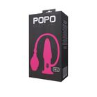 Надувная анальная втулка Toyfa POPO Pleasure с вибрацией, силиконовая, розовая, 17 см - Фото 3