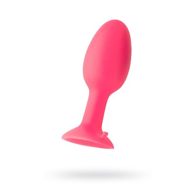 Анальная пробка Toyfa Popo Pleasure со стальным шариком, розовая, 10,5 см