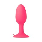 Анальная пробка Toyfa Popo Pleasure со стальным шариком, розовая, 10,5 см - Фото 2