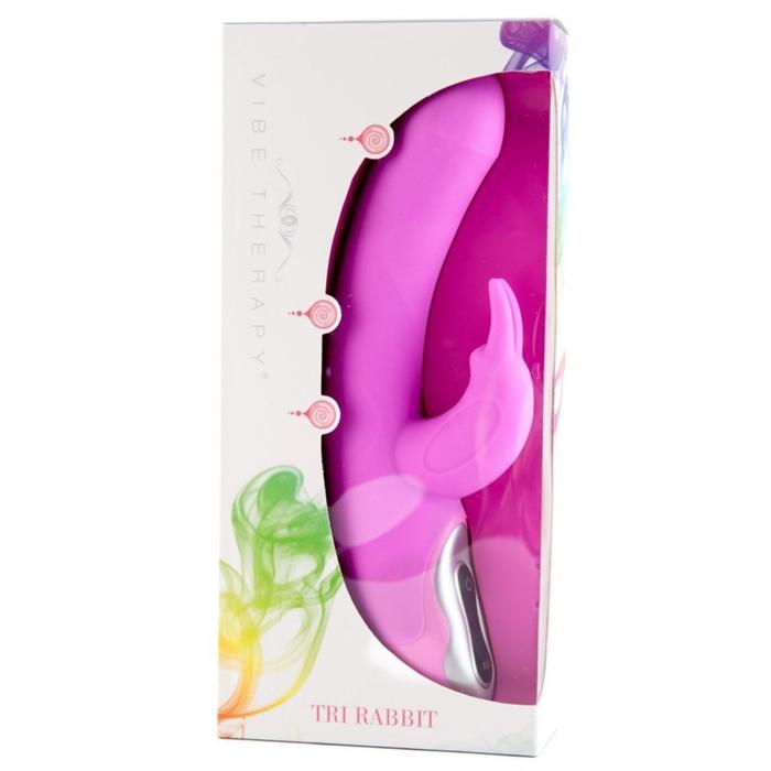 Вибратор с клиторальным стимулятором, 7 режимов вибрации Vibe Therapy Tri Rabbit, 0T-00005356 - Фото 1