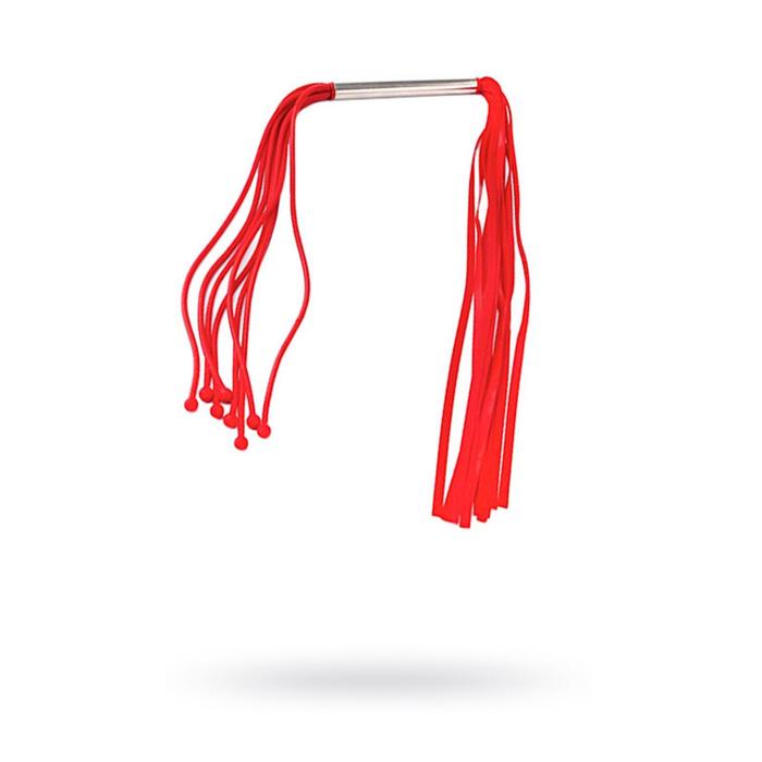 Плеть Sitabella двусторонняя, длина 88 см, хромированная рукоять, цвет красный - Фото 1