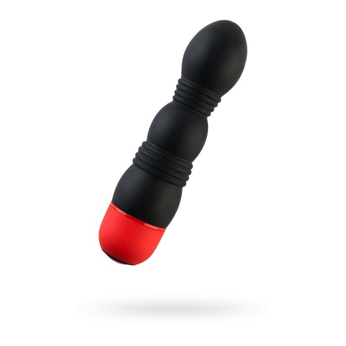 Анальный вибратор Toyfa Black&Red, 10 режимов, чёрный, 16 см, d=3,2 см