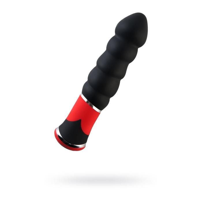 Анальный вибратор Toyfa Black&Red, витой, 10 режимов, чёрный, 11,4 см - Фото 1