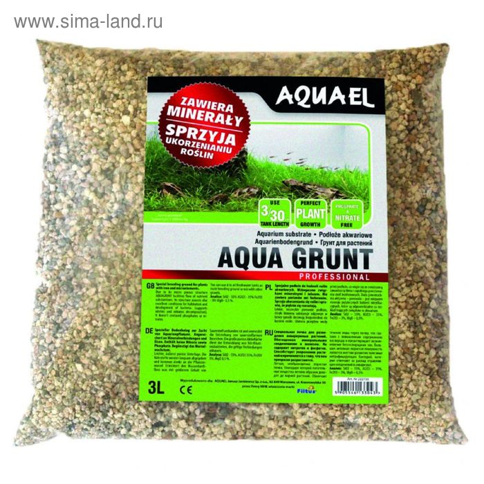 Aqua grunt 3 л. (AquaEl) минеральный субстрат - Фото 1