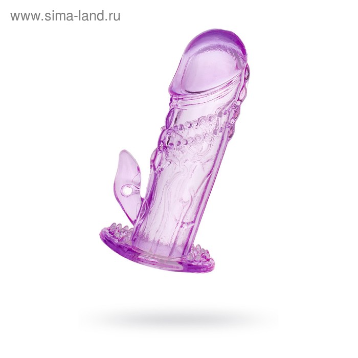 Насадка на пенис Tofya, цвет фиолетовый, 13 см - Фото 1