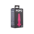 Анальная втулка Toyfa Popo Pleasure с вибрацией, розовая, 12,4 см - Фото 3