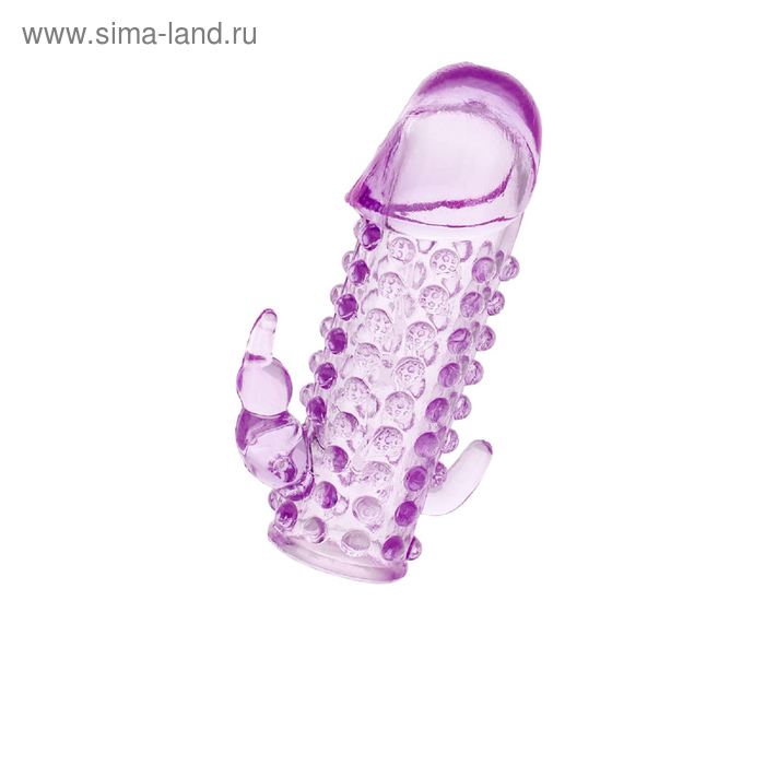 Насадка на пенис Toyfa, цвет фиолетовый, 13 см - Фото 1