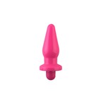 Анальная втулка Toyfa Popo Pleasure с вибрацией, TPR, розовая, 13,6 см - Фото 2