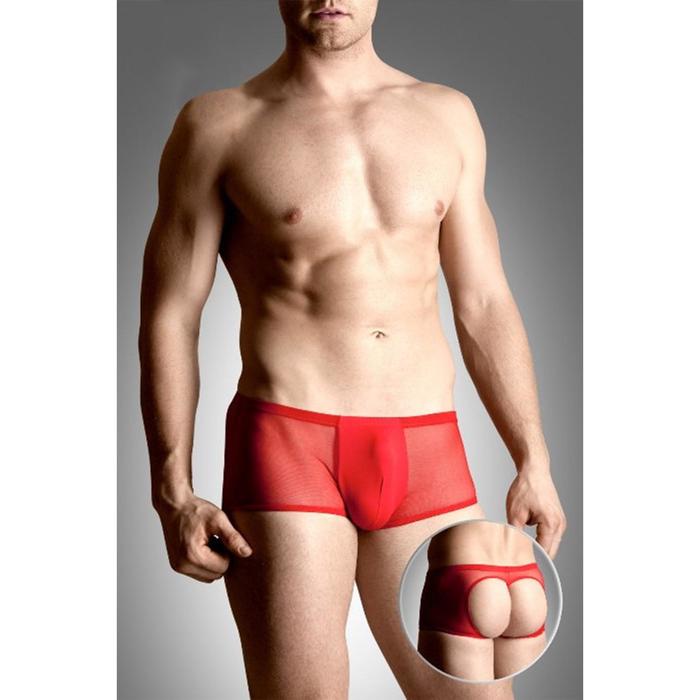 Трусы-шорты мужские с открытыми ягодицами SoftLine Collection, цвет красный, размер M/L