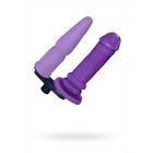 Сменная двойная насадка для секс-машин Diva, TPR, цвет фиолетовый, 16 см - Фото 1