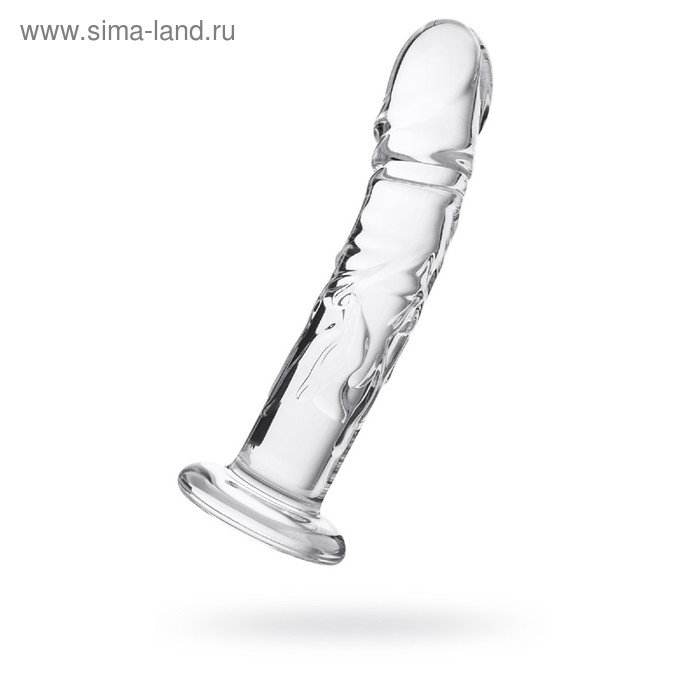 Нереалистичный фаллоимитатор Sexus Glass, стекло, прозрачный, 19,5 см - Фото 1