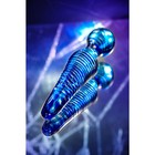 Двусторонний фаллоимитатор Sexus Glass, стекло, синий, 17 см - Фото 4
