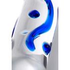 Фаллоимитатор в форме пениса Sexus Glass, 18 см, прозрачный с синим узором - Фото 5