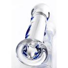 Фаллоимитатор в форме пениса Sexus Glass, 18 см, прозрачный с синим узором - Фото 6