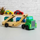 Игрушка деревянная «Автовоз», цвета МИКС - Фото 1