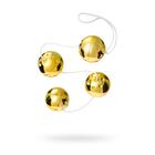 Вагинальные шарики Dream Toys на нитке, 4 шт., d=3,5 см, золотистые - Фото 1