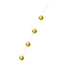 Вагинальные шарики Dream Toys на нитке, 4 шт., d=3,5 см, золотистые - Фото 2