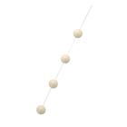Вагинальные шарики Dream Toys на нитке, 4 шт., d=3,5 см, белые - Фото 2
