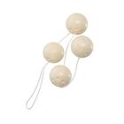 Вагинальные шарики Dream Toys на нитке, 4 шт., d=3,5 см, белые - Фото 3