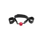 Кляп-наручники Breathable Ball Gag Restraint, чёрный - Фото 1